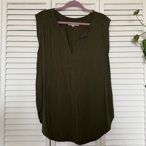 Olive Green LOFT Blouse